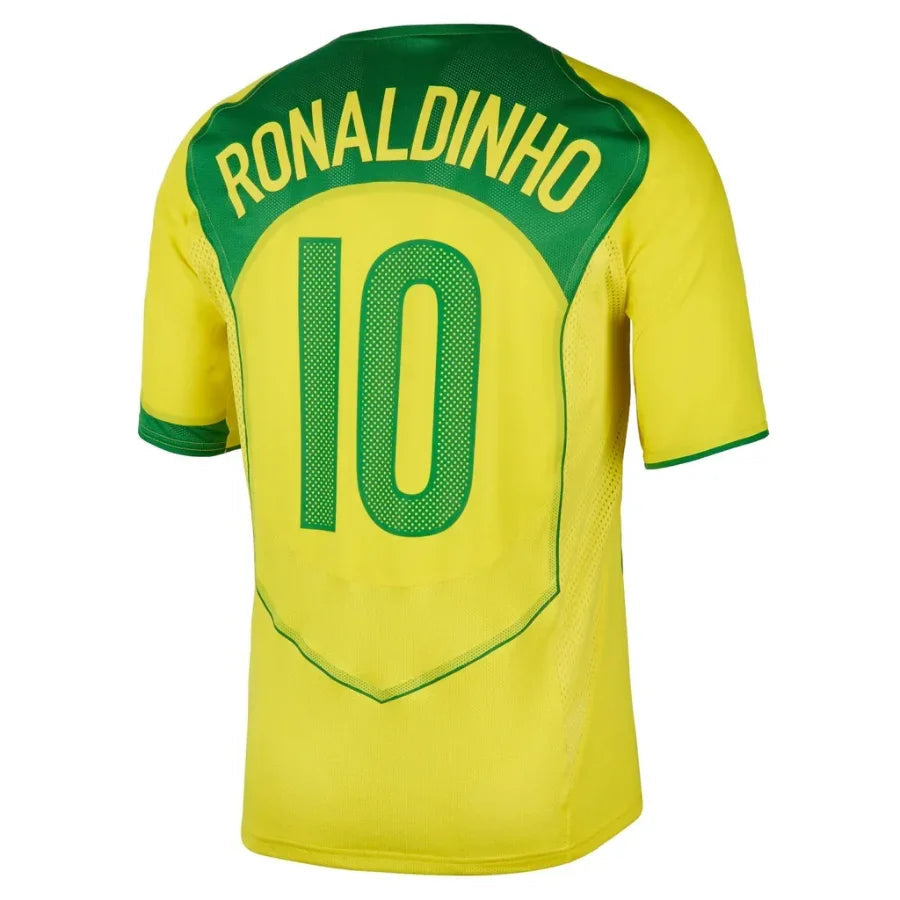 Brazil Ronaldinho #10 Retro 2004 Jersey