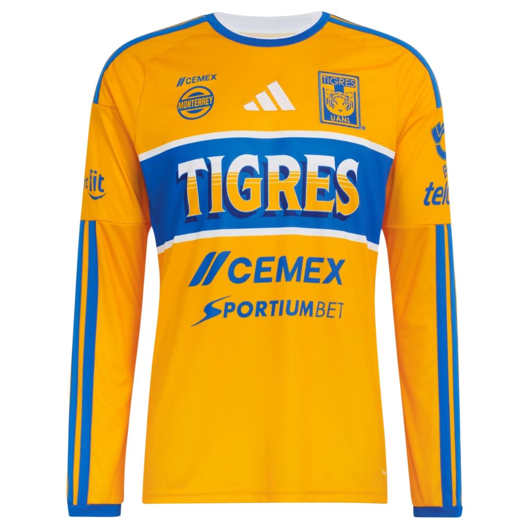 Tigres UANL Home 26/27 Jersey - Long Sleeve