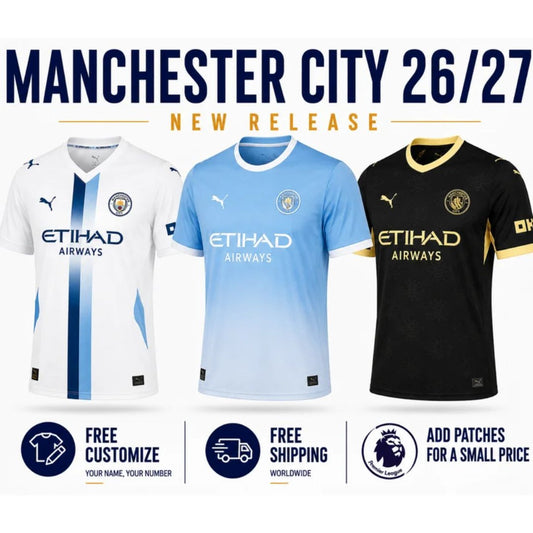 Manchester City Home, Away and Third 26/27 Jersey