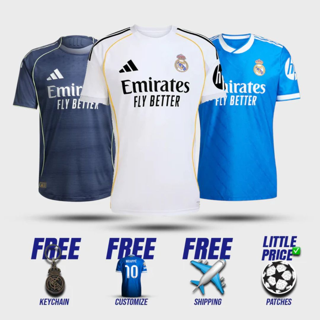 Real Madrid Home Away Third 2025/26 Bundle