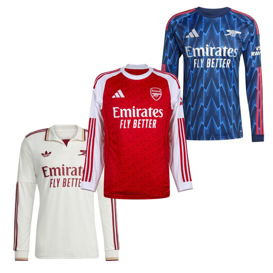Arsenal Home Away Third 2025/26 Bundle - Long Sleeve