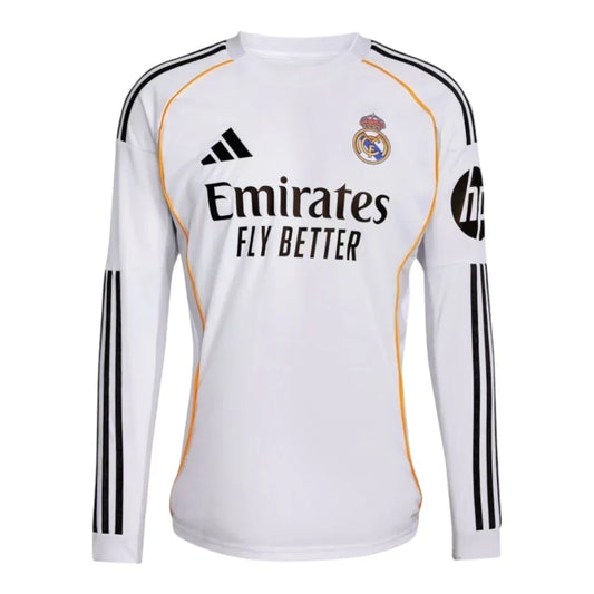 Real Madrid Home 25/26 Jersey - Long Sleeve